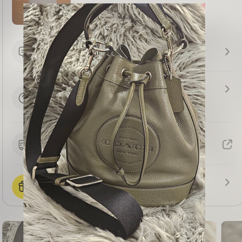 Coach Olive Leather Hobo Bag